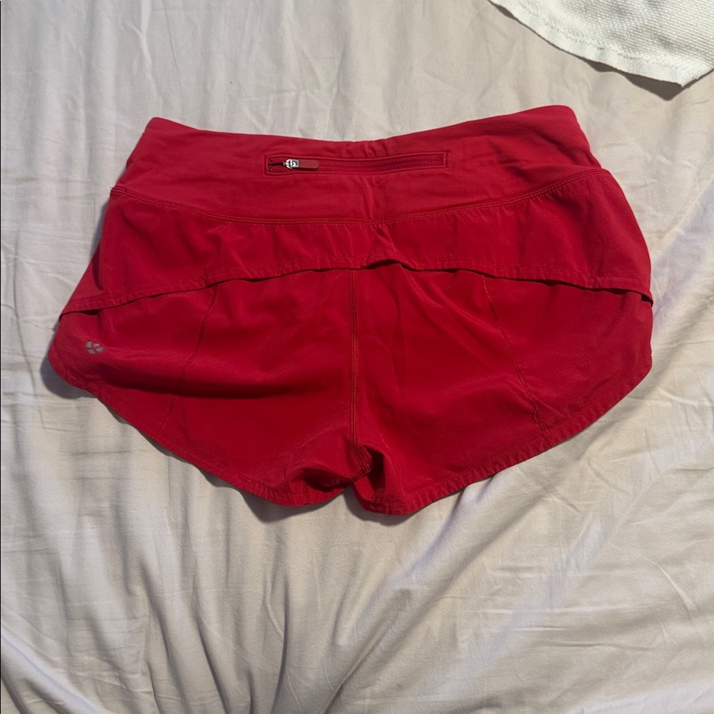 Red lululemon shorts - Picture 2 of 3